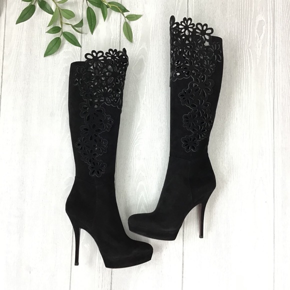 NEW Cesare Paciotti Suede Laser Cut Boots - Picture 2 of 8